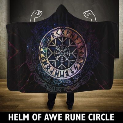 Ligerking Hooded Blanket - Helm Of Awe Rune Circle A7