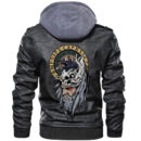 Ligerking Valknut Zipper Leather Jacket - Odin Head A21