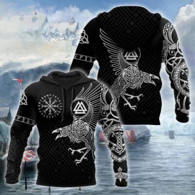 Ligerking Clothing - The Raven of Odin Tattoo Special Hoodie