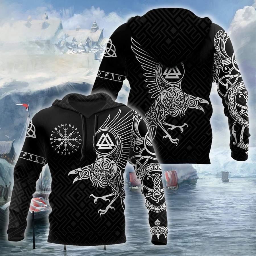 Ligerking Clothing - The Raven of Odin Tattoo Special Hoodie