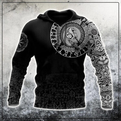 Ligerking Clothing - Viking Raven Special Tattoo Hoodie