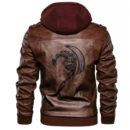 Ligerking - Black Winged Dragon Spirit Of Celts Leather Jacket A35