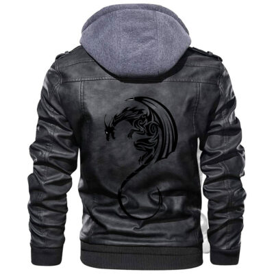 Ligerking - Black Winged Dragon Spirit Of Celts Leather Jacket A35