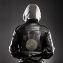Ligerking - Battle Axes And Shield Leather Jacket A35