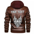 (Custom) Ligerking - Viking Valknut Pattern Leather Jacket A35