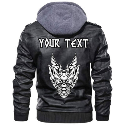 (Custom) Ligerking - Viking Valknut Pattern Leather Jacket A35