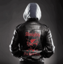 Ligerking Jacket - Bloods Bulldog Zipper Leather Jacket A31