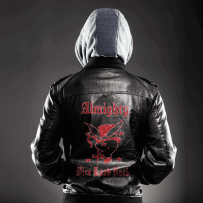 Ligerking Jacket - Bloods Bulldog Zipper Leather Jacket A31