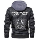 (Custom) Ligerking - Abstract Horned Dragon Leather Jacket A35