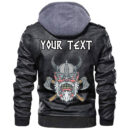 (Custom) Ligerking - Ancient Warrior Skull Leather Jacket A35