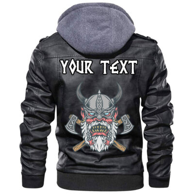 (Custom) Ligerking - Ancient Warrior Skull Leather Jacket A35