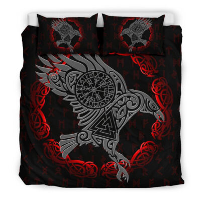 Ligerking Bedding Set, The Raven Of Odin Tattoo A7