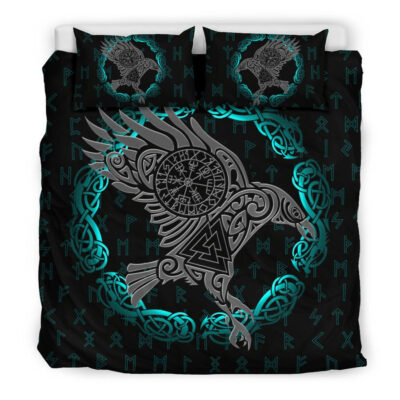 Ligerking Bedding Set, The Raven Of Odin Tattoo A7