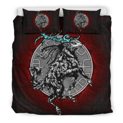 Ligerking Eikthyrnir On Top Of Valhalla Bedding Set A7