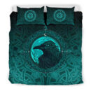 Ligerking Bedding Set, Ethnic Odin Raven Cyan A31
