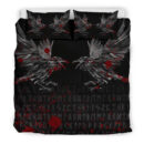 Ligerking Bedding Set - Odin Huginn and Muninn Rune Blood A27