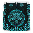 Ligerking Bedding Set - Fenrir Viking Cyan 3D A27