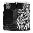 Ligerking Bedding Set Odin Raven and Fenrir on Hand A27