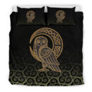 Ligerking - Bedding Set Owl Celtic On Triskels Background A27