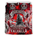 Ligerking Bedding Set - I Do Not Fear Death While My Brothers Await Me In The Halls of Valhalla A7