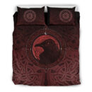Ligerking Bedding Set, Ethnic Odin Raven Red A31