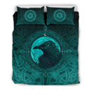 Ligerking Bedding Set, Ethnic Odin Raven Cyan A31