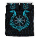 Ligerking Bedding Set, Aegishjalmur Helm Of Awe Blue Edition A27
