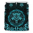 Ligerking Bedding Set - Fenrir Viking Cyan 3D A27