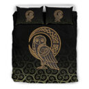 Ligerking - Bedding Set Owl Celtic On Triskels Background A27