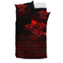 Ligerking Bedding Set - The Raven Of Odin Rune, Red A27