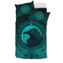 Ligerking Bedding Set, Ethnic Odin Raven Cyan A31