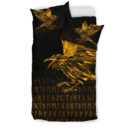Ligerking Bedding Set - The Raven Of Odin Rune, Gold A27