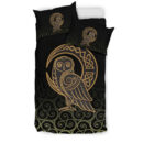 Ligerking - Bedding Set Owl Celtic On Triskels Background A27
