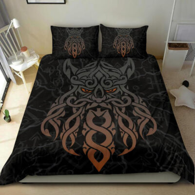 Ligerking Bedding Set, Odin God Furthark Tattoo Special A31