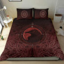 Ligerking Bedding Set, Ethnic Odin Raven Red A31