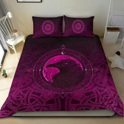 Ligerking Bedding Set, Ethnic Odin Raven Pink A31