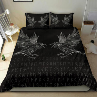 Ligerking Bedding Set - Odin Huginn and Muninn Rune A27