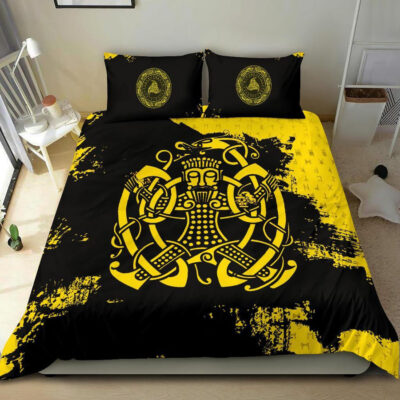 Ligerking Bedding Set, Loki Bound Triskele Rune Gold A31