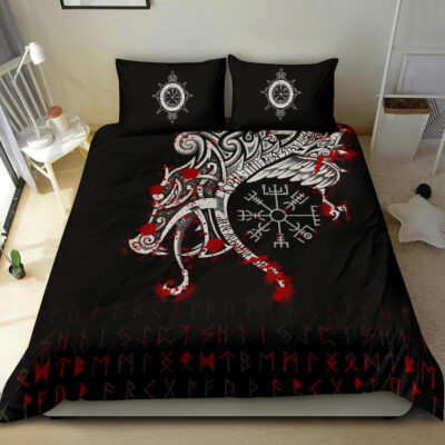 Ligerking Bedding Set, Dragon and Vegvisir Blood Tattoo A27