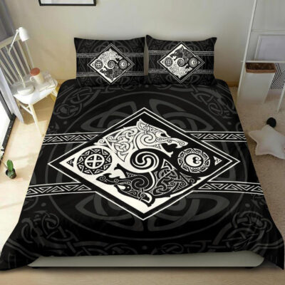Vikings Bedding Set The Wolves ,Skoll And Hati A31