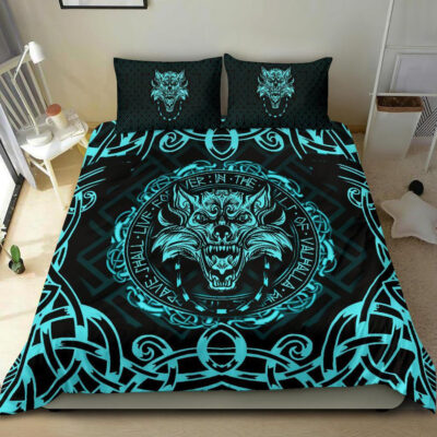 Ligerking Bedding Set - Fenrir Viking Cyan 3D A27