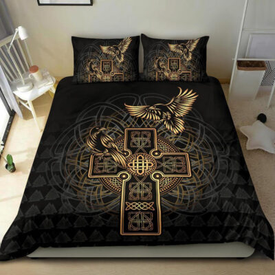 Ligerking Bedding Set - Odin's Celtic Raven Tattoo A31