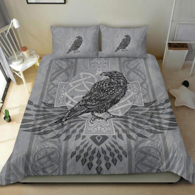 Ligerking Bedding Set - Odin's Celtic Raven - Scandinavian Tattoo A27