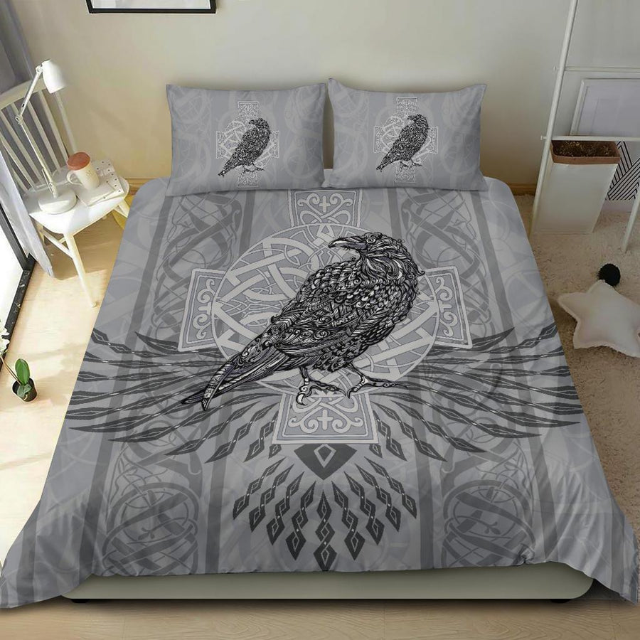 Ligerking Bedding Set - Odin's Celtic Raven - Scandinavian Tattoo A27