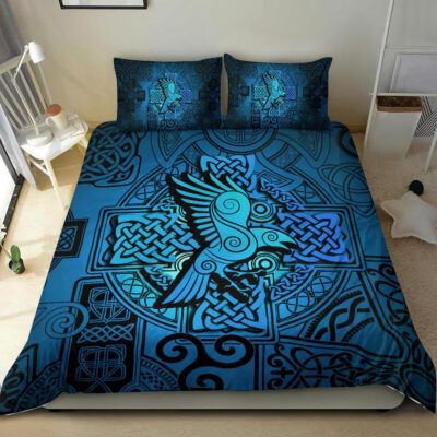 Ligerking Bedding Set - Raven Odin Celtic Cyan A31