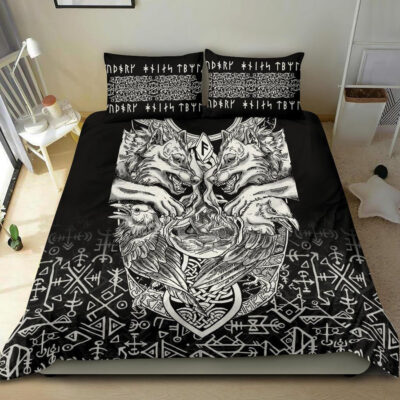 Ligerking Bedding Set Wolf And Raven Special A21