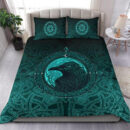 Ligerking Bedding Set, Ethnic Odin Raven Cyan A31
