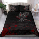 Ligerking Bedding Set - The Raven Of Odin Rune Blood A27