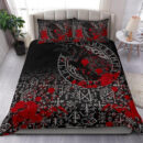Ligerking Bedding Set - Odin Raven Rune Futhark Blood A27