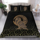 Ligerking - Bedding Set Owl Celtic On Triskels Background A27